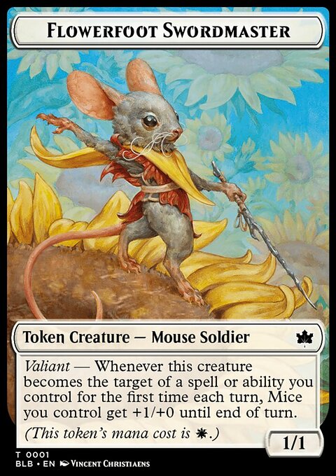 Flowerfoot Swordmaster Token [Bloomburrow Tokens]