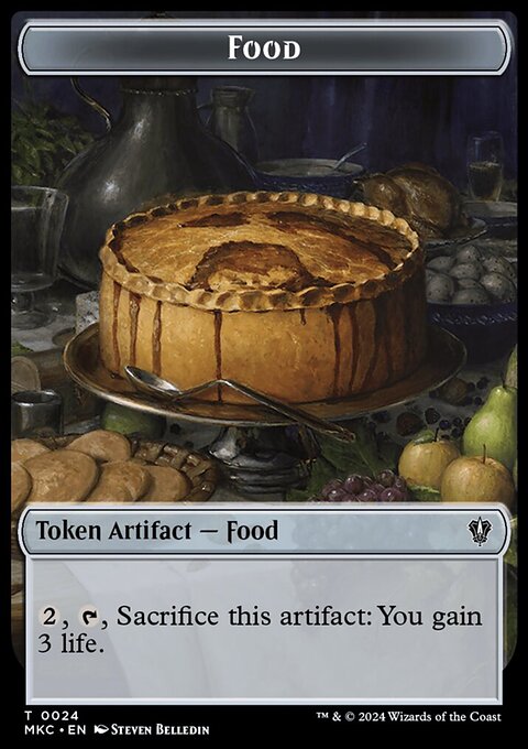 Clue // Food Double-Sided Token [Murders at Karlov Manor Commander Tokens]