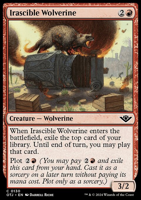 Irascible Wolverine [Outlaws of Thunder Junction]