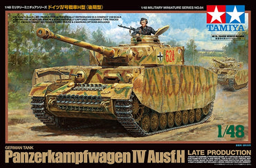 German Tank Panzerkampfwagon IV Ausf.H Late Prodution 1/48 - Tamiya Scale Model Kit