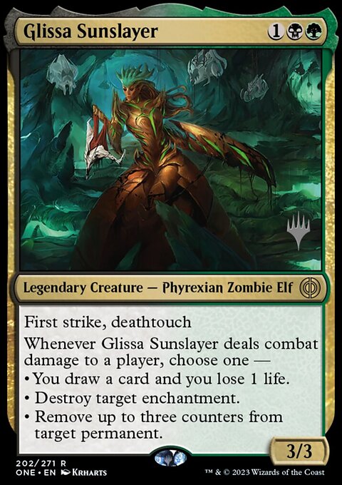 Glissa Sunslayer [Phyrexia: All Will Be One Prerelease Promos]