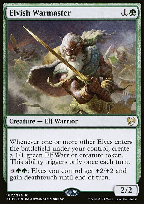 Elvish Warmaster (Promo Pack) [Kaldheim Promos]