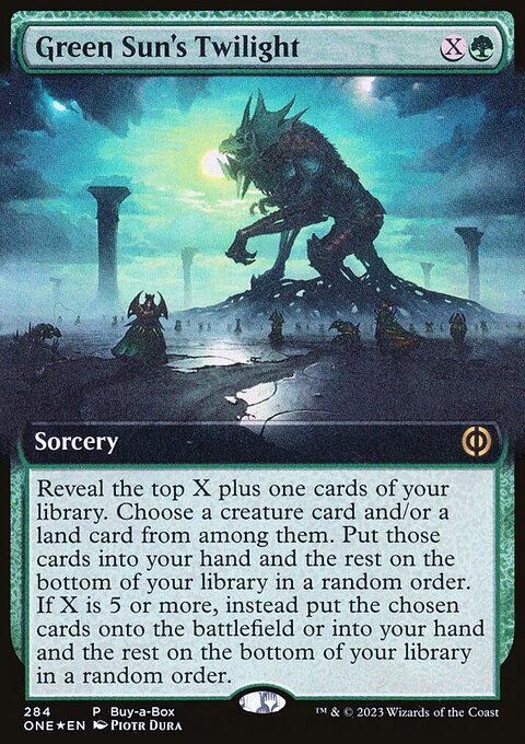 Green Sun's Twilight (Buy-A-Box) (Extended Art) [Phyrexia: All Will Be One]