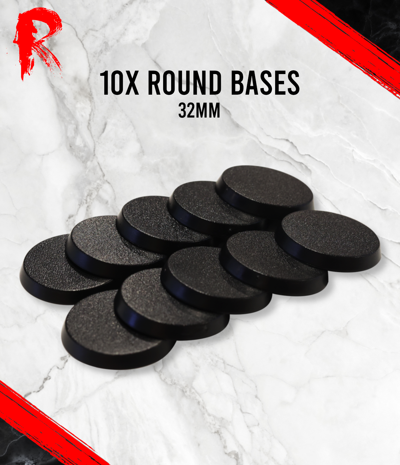 Ronin Games - 10 x 32mm Round Bases