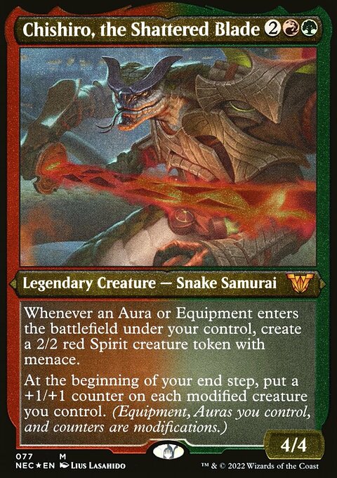 Chishiro, the Shattered Blade (Showcase Display Commander) [Kamigawa: Neon Dynasty Commander]