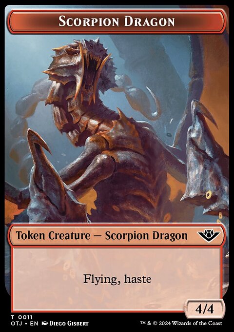 Scorpion Dragon Token [Outlaws of Thunder Junction Tokens]