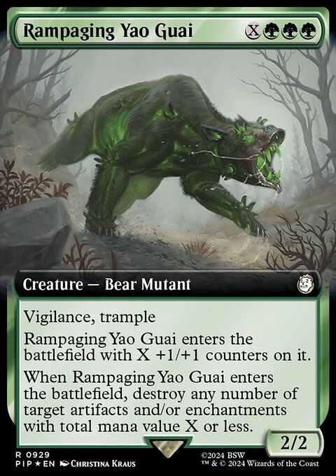 Rampaging Yao Guai (Extended Art) (Surge Foil) [Fallout]