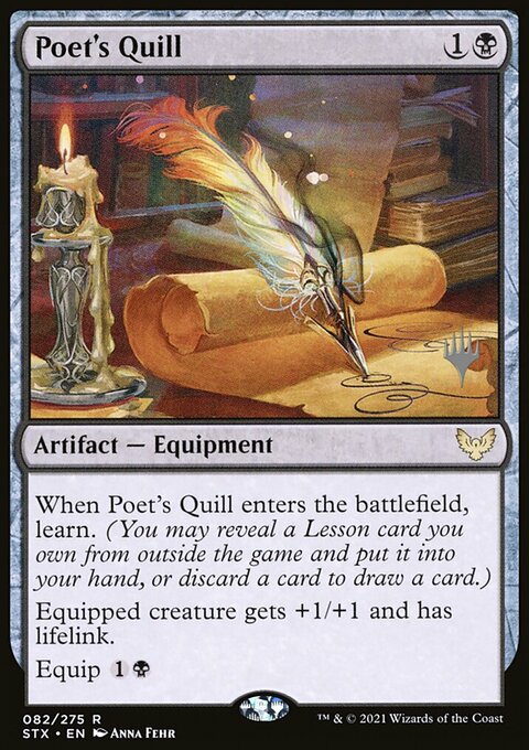 Poet's Quill (Promo Pack) [Strixhaven: School of Mages Promos]