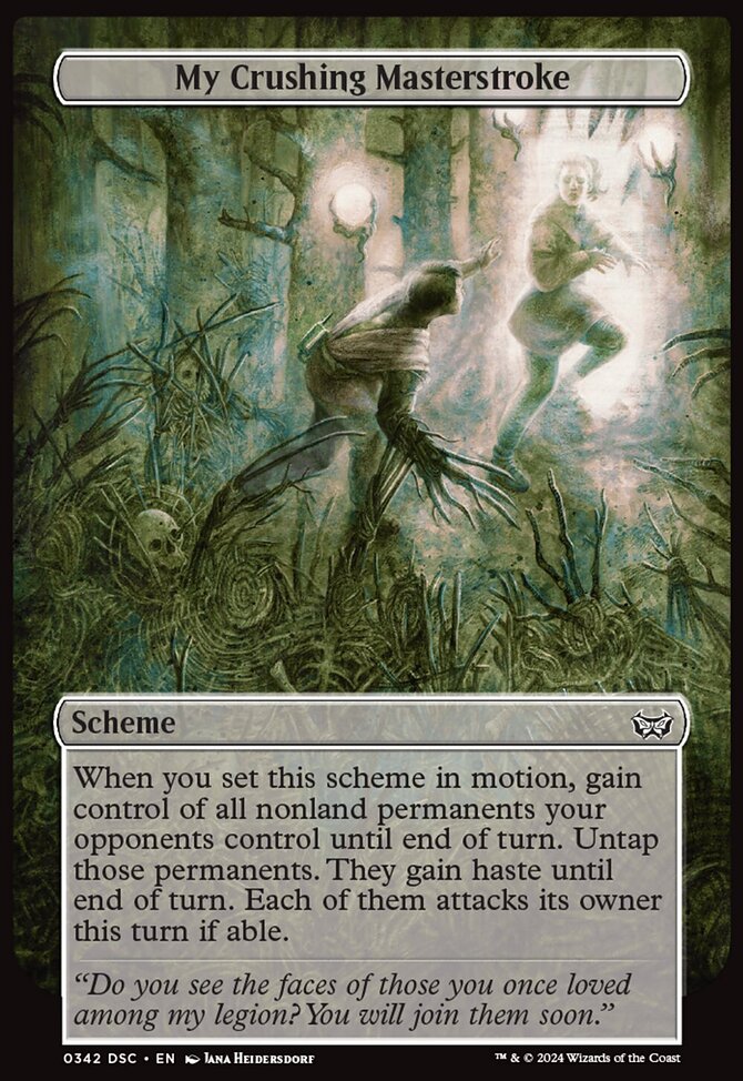 My Crushing Masterstroke (Full Art) [Duskmourn: Archenemy]