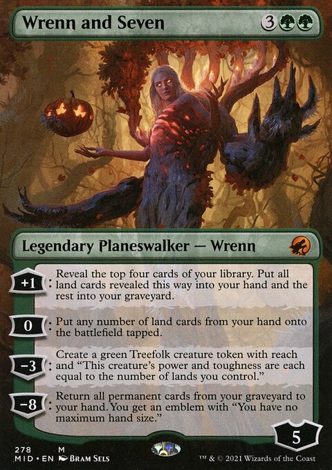 Wrenn and Seven (Borderless) [Innistrad: Midnight Hunt]