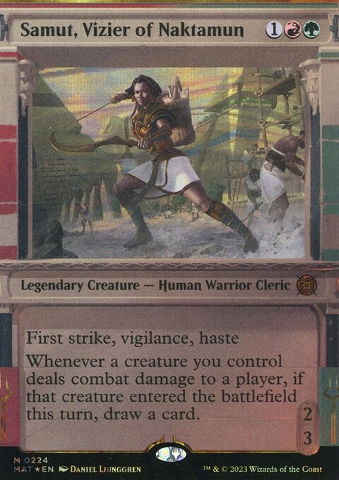 Samut, Vizier of Naktamun (Showcase Halo Foil) [March of the Machine: The Aftermath]
