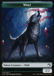 Wolf // Knight Double-Sided Token [Innistrad: Midnight Hunt Commander Tokens]