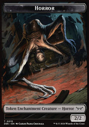 Horror // Manifest Double-Sided Token [Duskmourn: House of Horror Tokens]