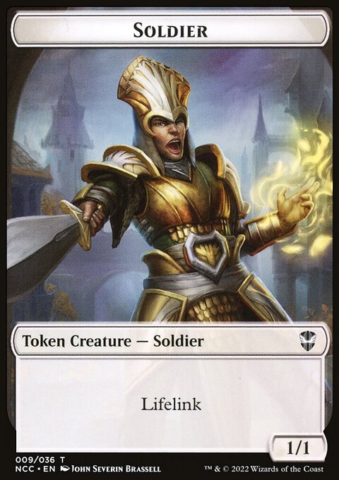 Soldier (09) // Cat Beast Double-Sided Token [Streets of New Capenna Commander Tokens]