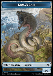 Drake // Koma's Coil Double-Sided Token [Murders at Karlov Manor Commander Tokens]