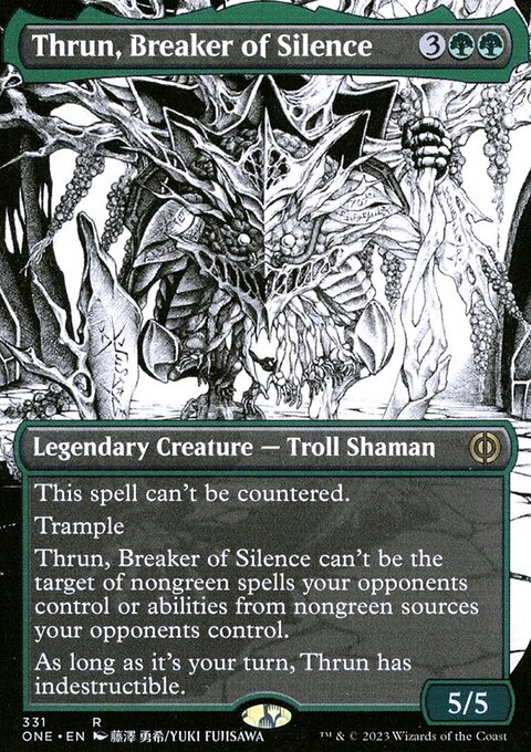 Thrun, Breaker of Silence (Borderless Manga) [Phyrexia: All Will Be One]
