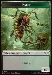 Insect (0013) // Manifest Double-Sided Token [Duskmourn: House of Horror Tokens]