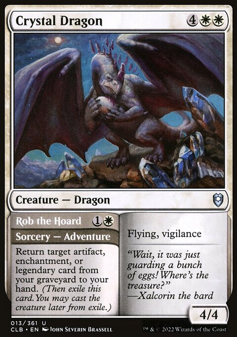 Crystal Dragon // Rob the Hoard [Commander Legends: Battle for Baldur's Gate]