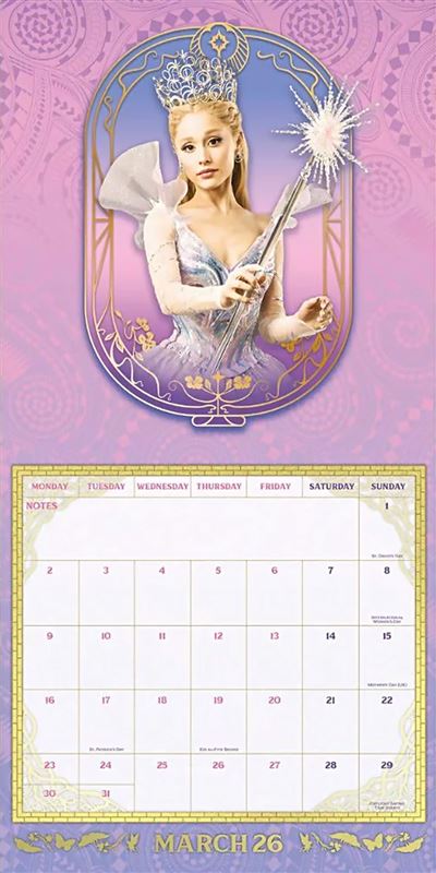 Wicked 2 Movie - 2026 Square Calendar