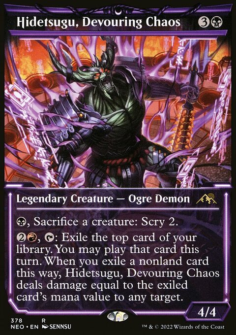 Hidetsugu, Devouring Chaos (Showcase Soft Glow) [Kamigawa: Neon Dynasty]