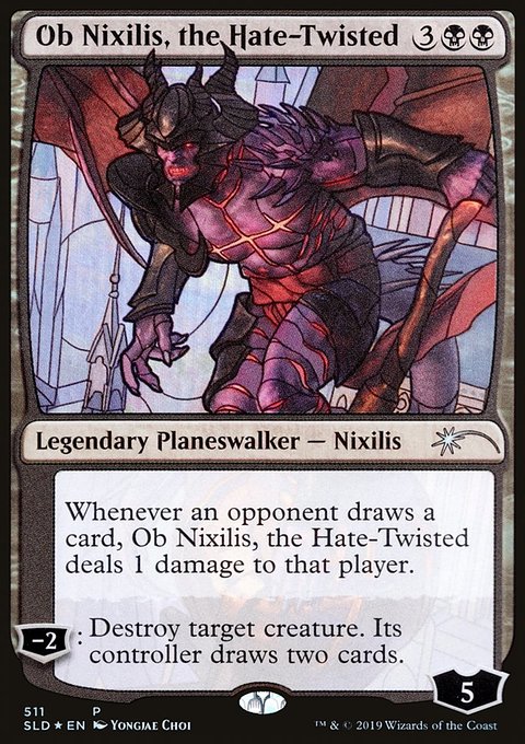 Ob Nixilis, the Hate-Twisted (Stained Glass) [Secret Lair Drop Promos]