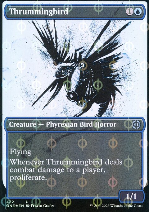 Thrummingbird (Showcase Ichor Step-and-Compleat Foil) [Phyrexia: All Will Be One]