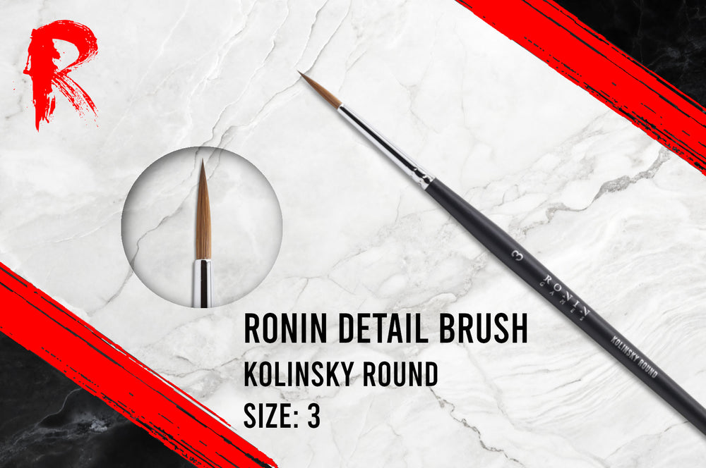 Ronin Games Brushes - Kolinsky Sable Brush - Size 3