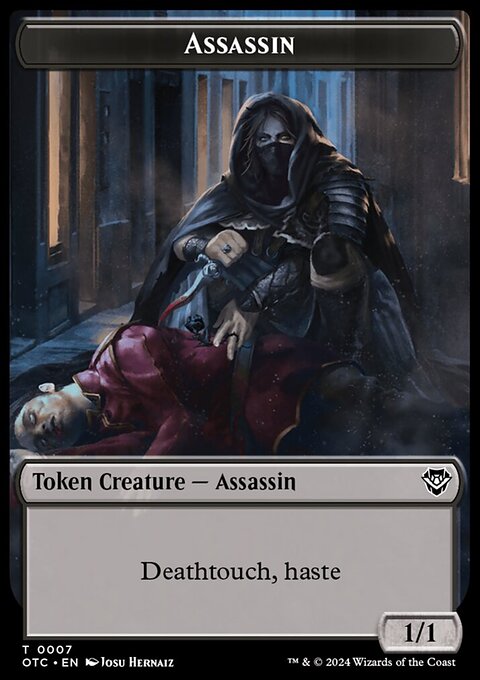 Assassin // Food Double-Sided Token [Outlaws of Thunder Junction Commander Tokens]