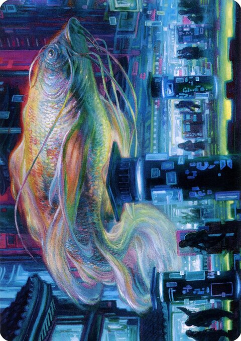 Skyswimmer Koi Art Card (Gold-Stamped Signature) [Kamigawa: Neon Dynasty Art Series]
