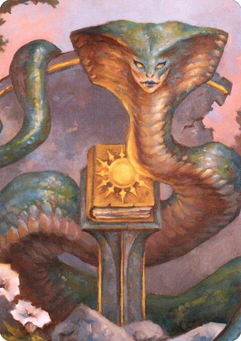 Guardian Naga Art Card (Gold-Stamped Signature) [Commander Legends: Battle for Baldur's Gate Art Series]
