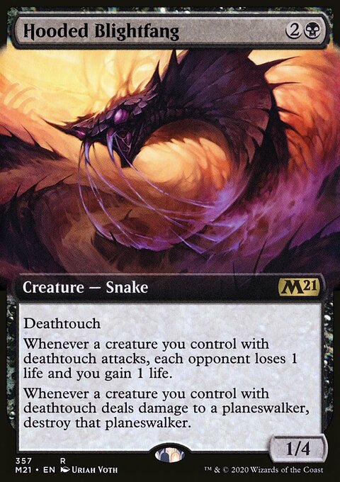 Hooded Blightfang (Extended Art) [Core Set 2021]