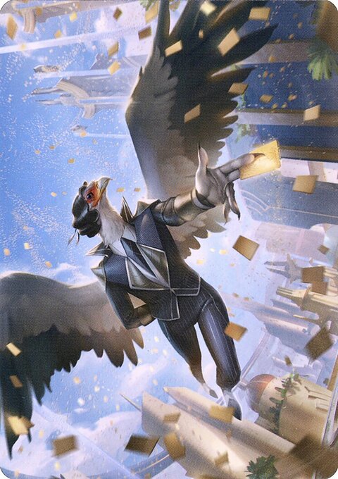 Skyboon Evangelist Art Card (Gold-Stamped Signature) [Streets of New Capenna Art Series]