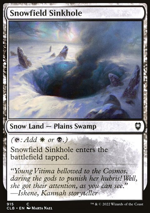Snowfield Sinkhole [Commander Legends: Battle for Baldur's Gate]