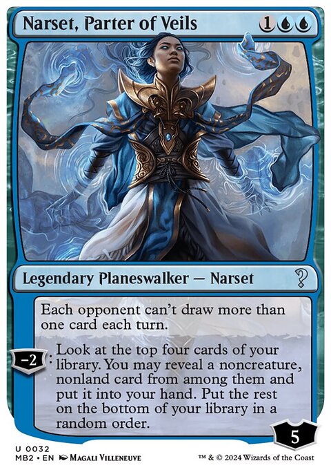 Narset, Parter of Veils (White Border) [Mystery Booster 2]