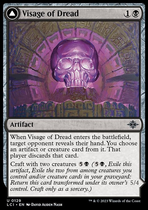 Visage of Dread // Dread Osseosaur [The Lost Caverns of Ixalan]