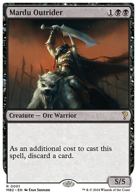 Mardu Outrider (White Border) [Mystery Booster 2]