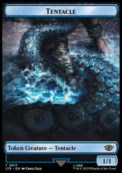Tentacle // Food (0022) Double-Sided Token (Surge Foil) [The Lord of the Rings: Tales of Middle-Earth Tokens]