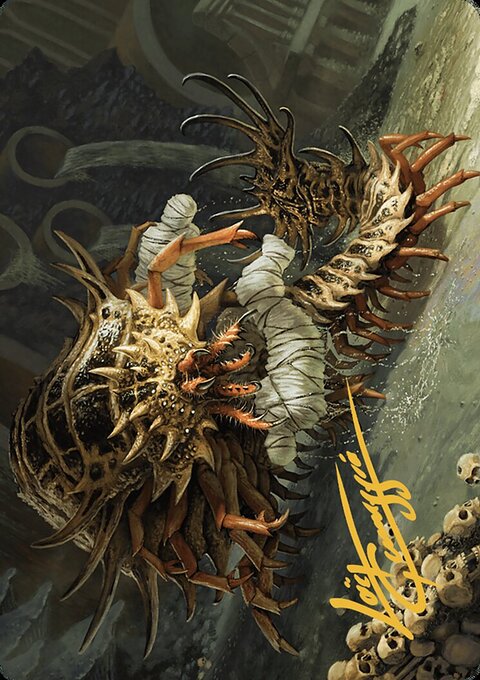 Rot Farm Mortipede Art Card (Gold-Stamped Signature) [Murders at Karlov Manor Art Series]