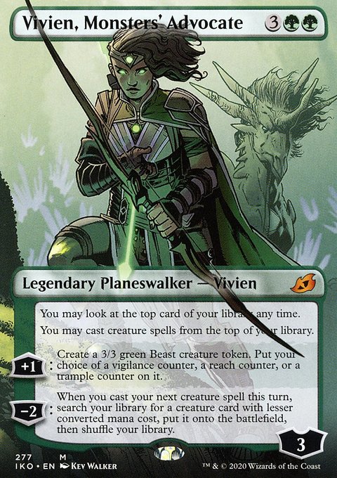 Vivien, Monsters' Advocate (Borderless) [Ikoria: Lair of Behemoths]