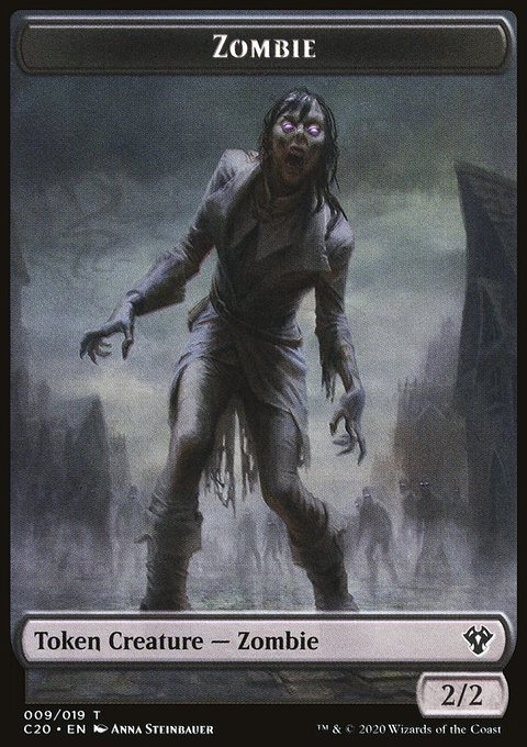 Human Soldier (003) // Zombie Double-Sided Token [Commander 2020 Tokens]
