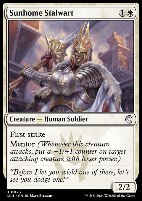 Sunhome Stalwart [Ravnica: Clue Edition]