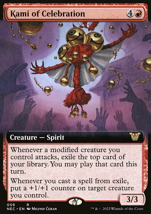 Kami of Celebration (Extended Art) [Kamigawa: Neon Dynasty Commander]