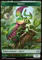 Insect (0010) //Manifest Double-Sided Token [Duskmourn: House of Horror Commander Tokens]