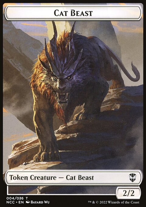 Soldier (09) // Cat Beast Double-Sided Token [Streets of New Capenna Commander Tokens]