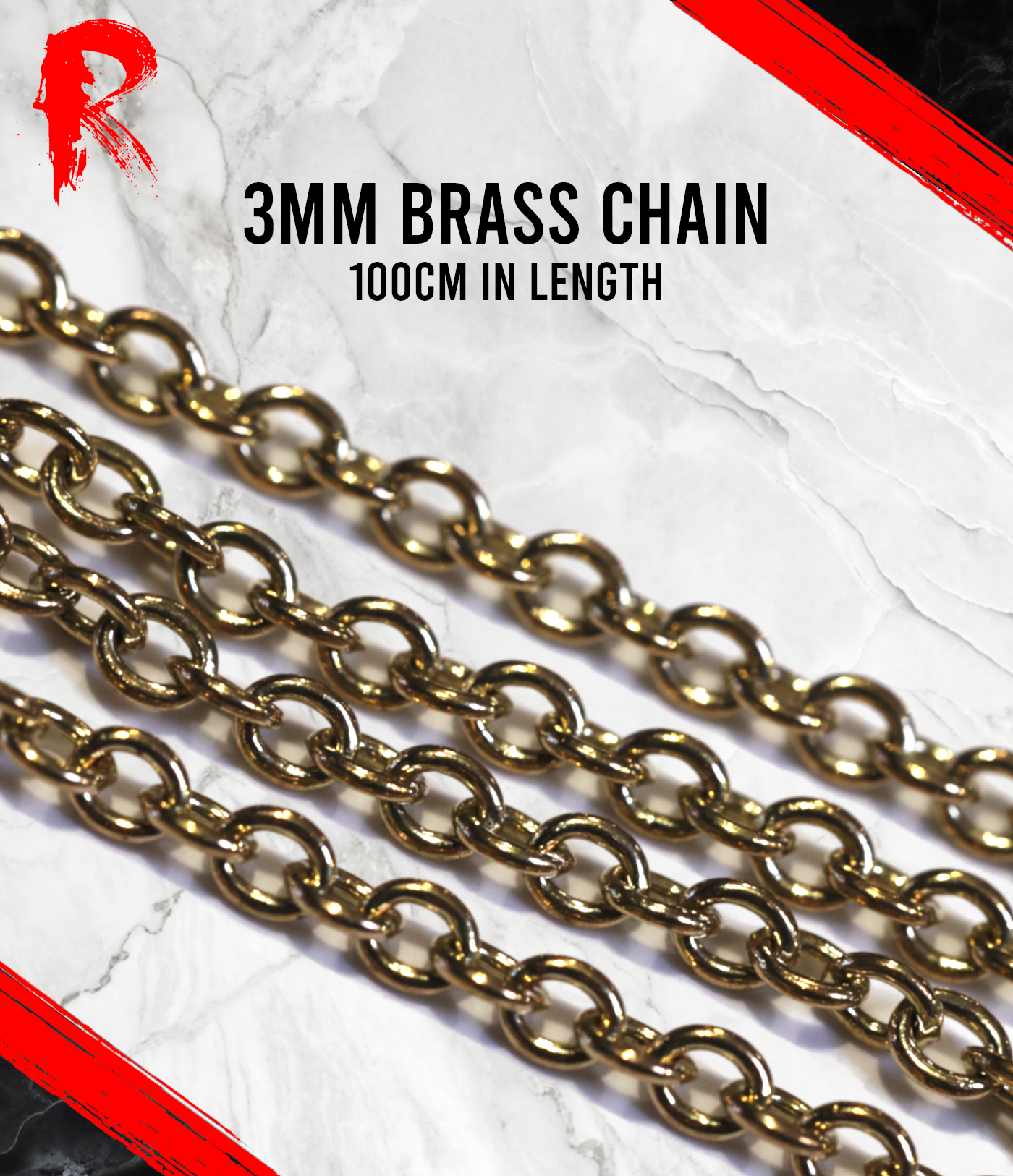 Brass Hobby Chain - 3mm