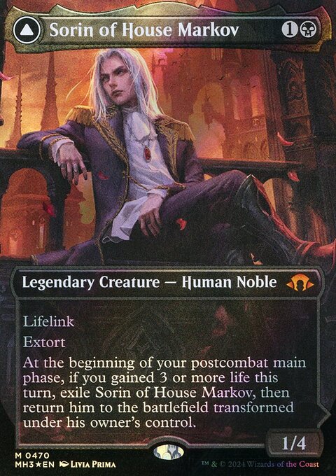 Sorin of House Markov // Sorin, Ravenous Neonate (Borderless) (Textured Foil) [Modern Horizons 3]