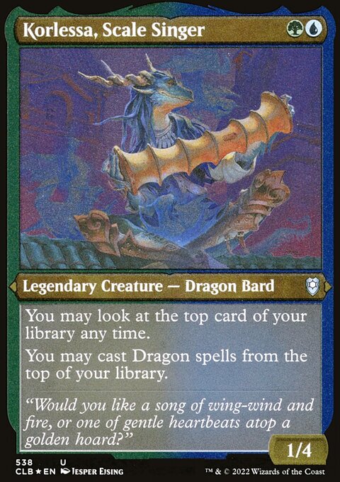 Korlessa, Scale Singer (Foil Etched) [Commander Legends: Battle for Baldur's Gate]