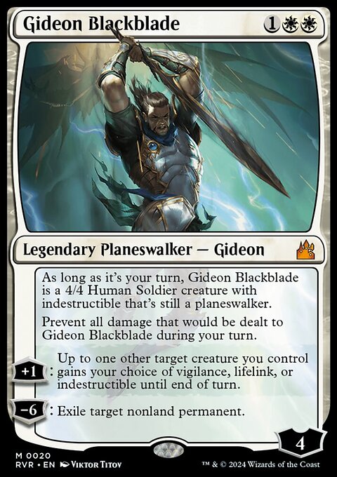 Gideon Blackblade [Ravnica Remastered]