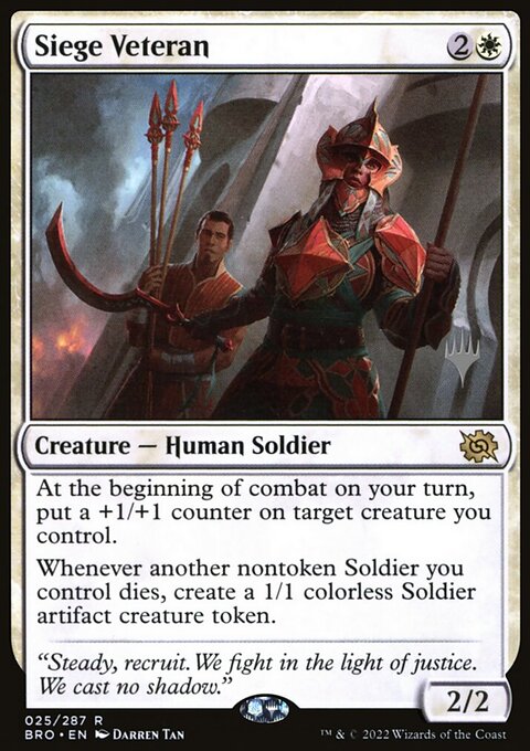 Siege Veteran [The Brothers' War Prerelease Promos]