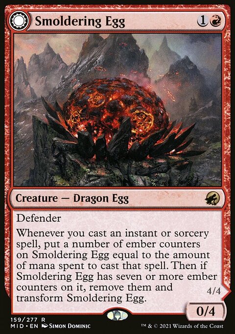 Smoldering Egg // Ashmouth Dragon [Innistrad: Midnight Hunt]